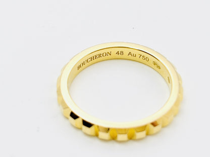 BOUCHERON Quatre Clos de Paris Medium #48 YG Au750 3.4g Ring 