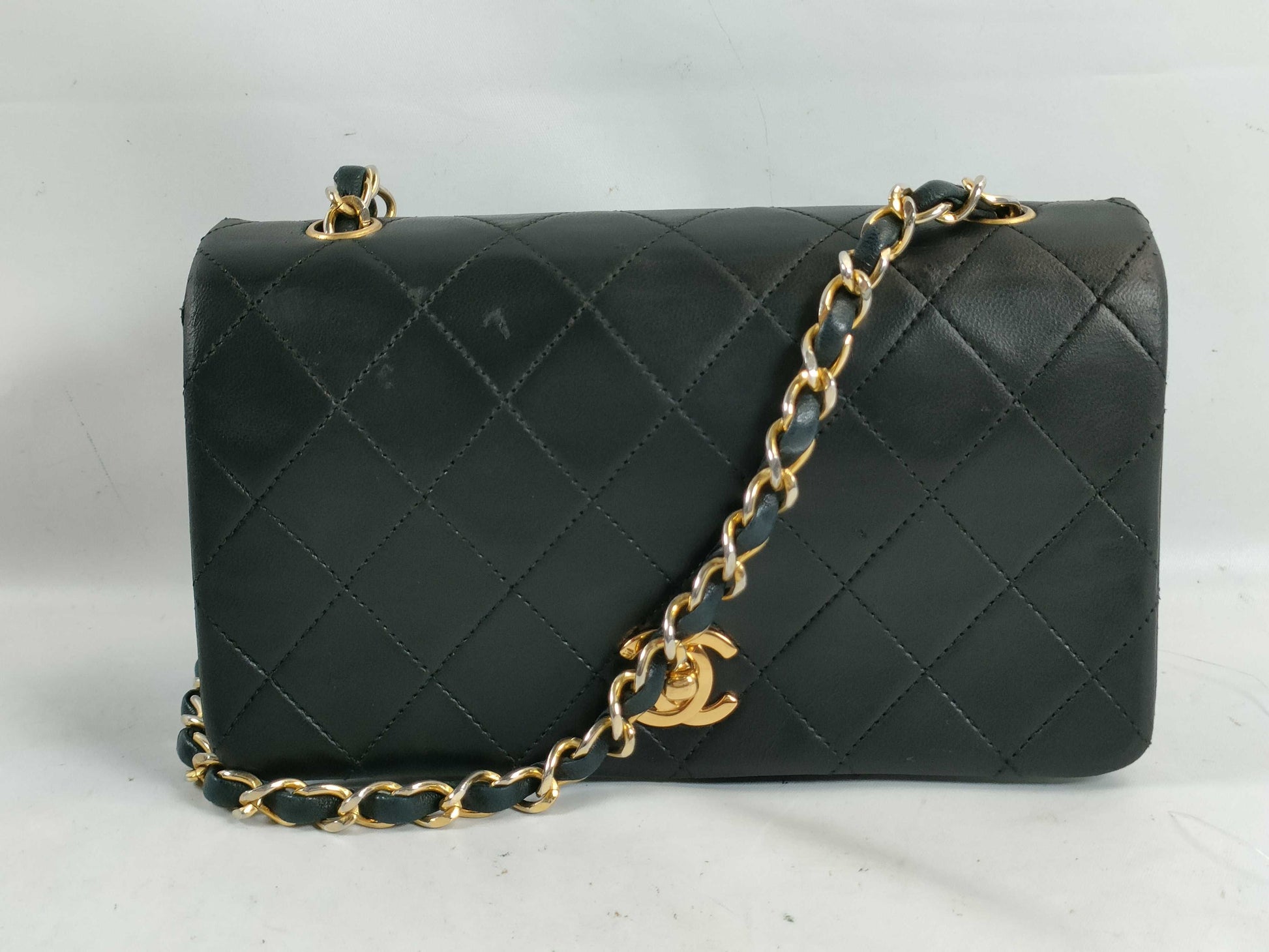 CHANEL Mini Matelasse Full Flap Chain Shoulder Bag with Seal