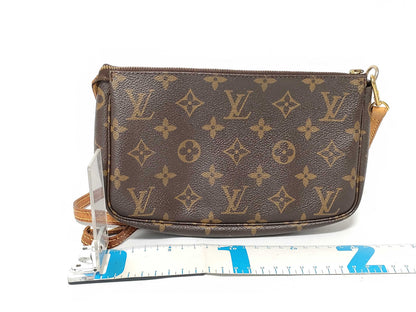 LOUIS VUITTON Monogram Louis Vuitton Accessoires Monogram Long Shoulder Pouch *ST Torn Shoulder Bag