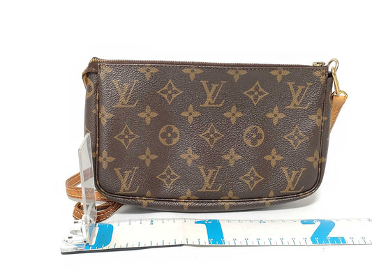 LOUIS VUITTON Monogram Louis Vuitton Accessoires Monogram Long Shoulder Pouch *ST Torn Shoulder Bag