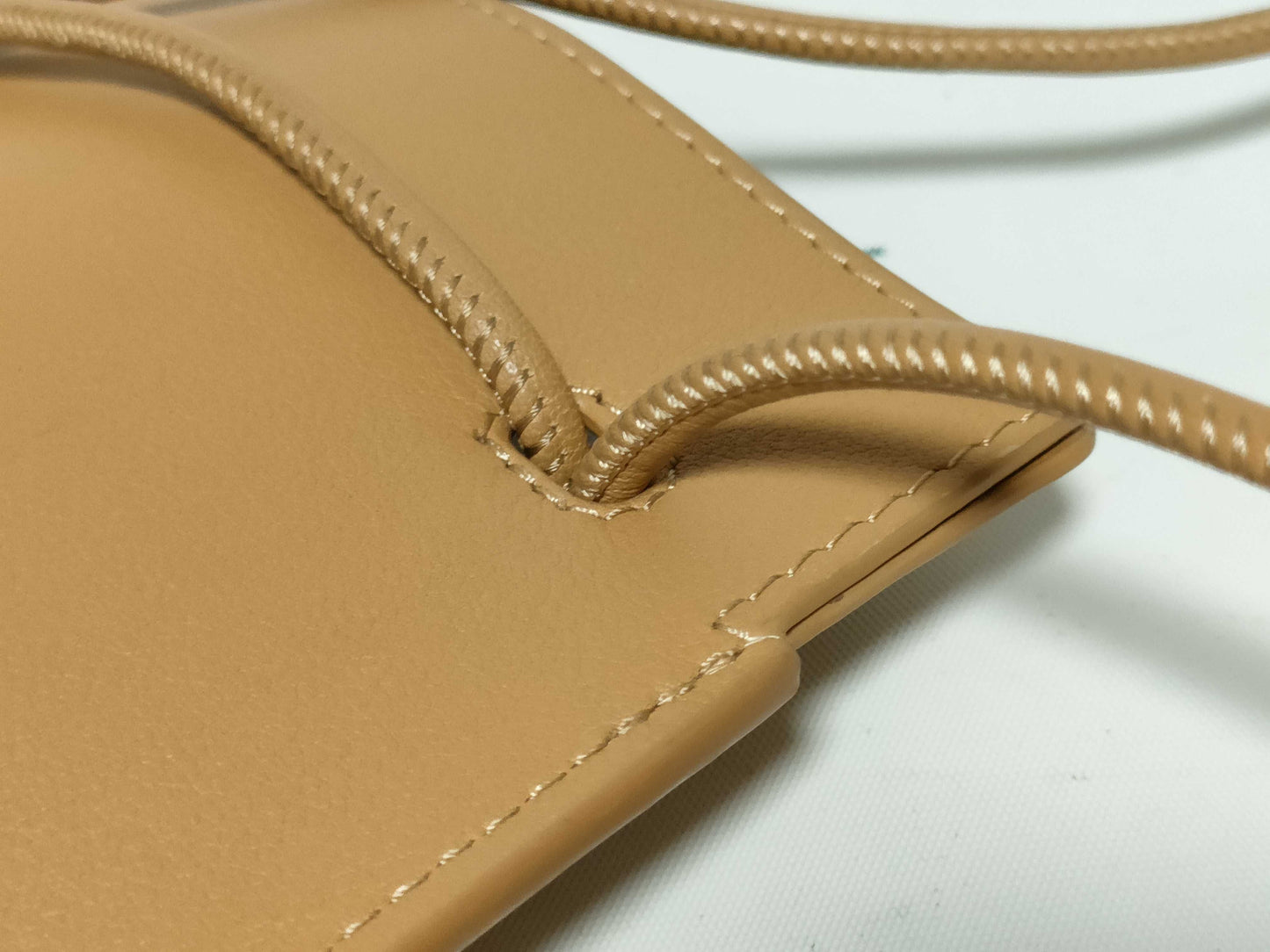 LOEWE Pepple Dice Pocket Classic Calfskin Shoulder Bag in Beige