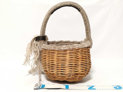 Other Evagos Rabbit Fur Basket Bag Brown Handbag