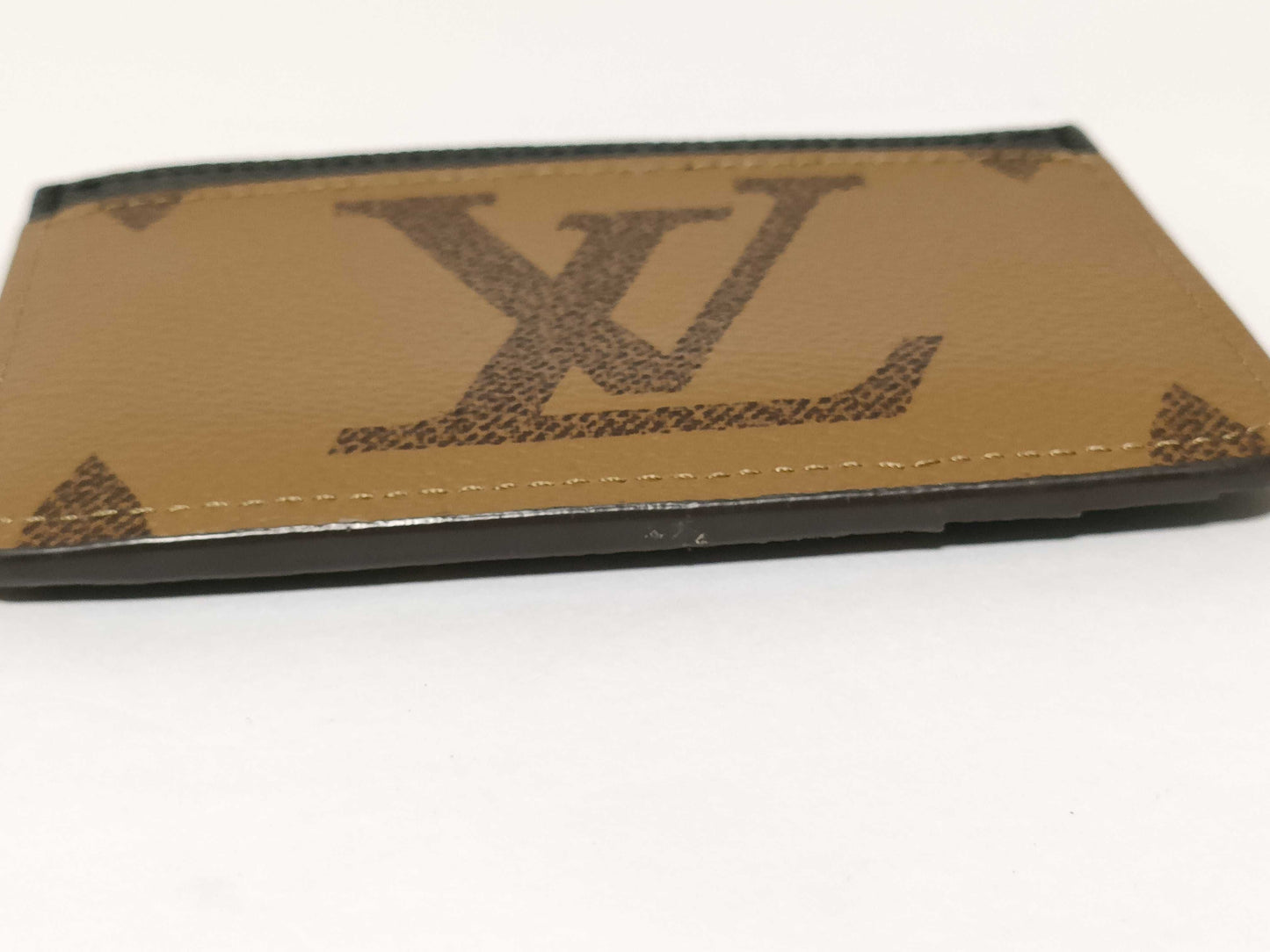 LOUIS VUITTON Monogram Louis Vuitton Porte Carte LV Side-Up Pass Case Card Case/Pass Case/Business Card Holder