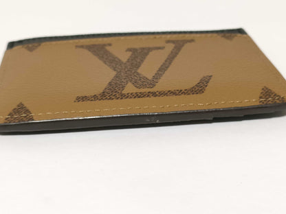 LOUIS VUITTON Monogram Louis Vuitton Porte Carte LV Side-Up Pass Case Card Case/Pass Case/Business Card Holder