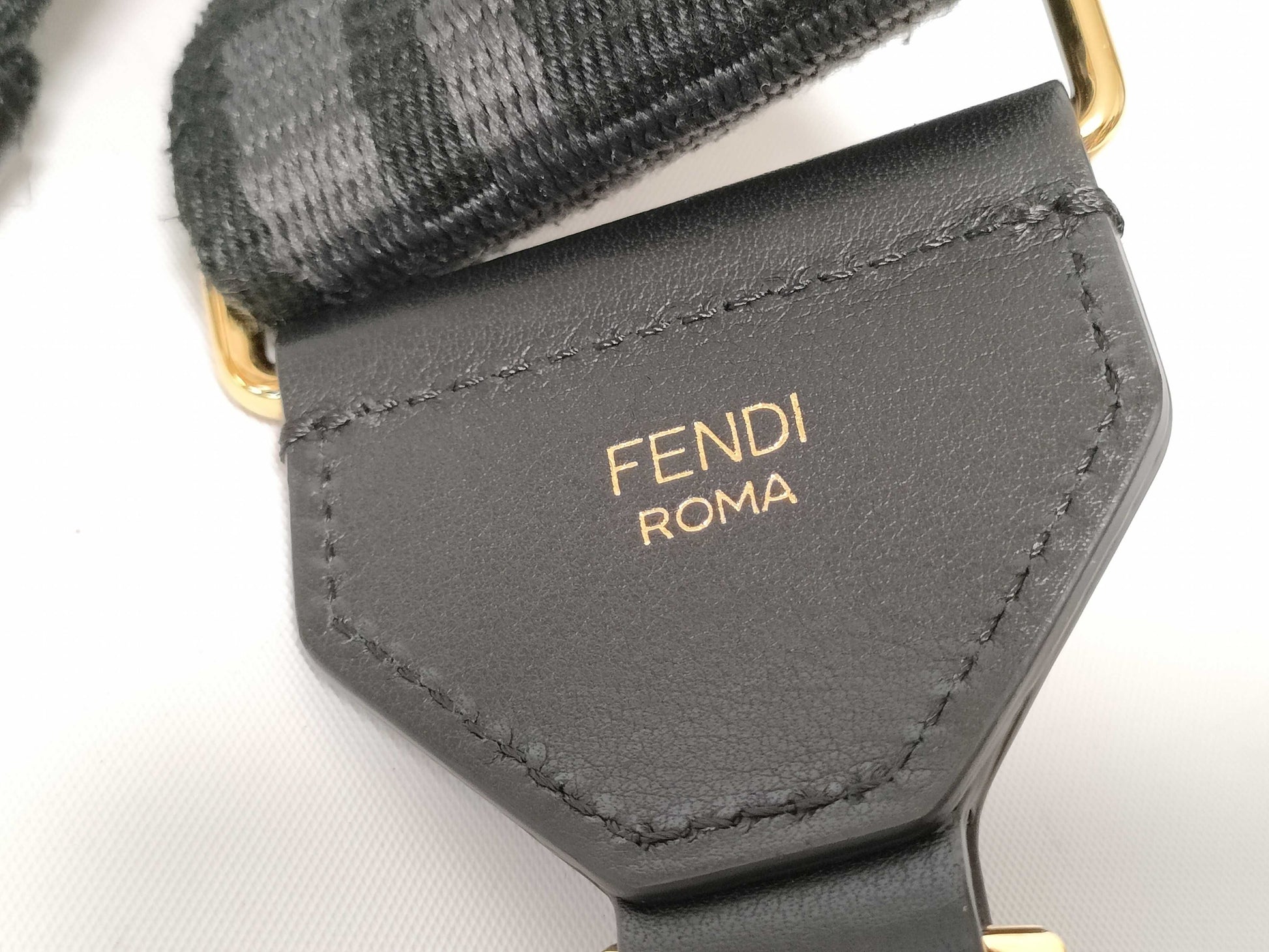 FENDI Zucca Pattern Fendi Strap You Zucca Pattern Leather Canvas Black Strap