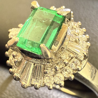 E0.83ct D0.43ct PT900 7.7g Ring 