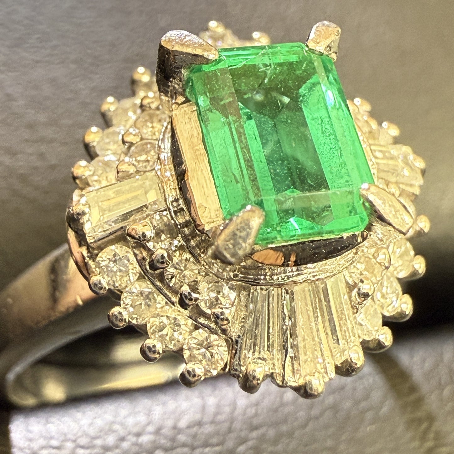 E0.83ct D0.43ct PT900 7.7g Ring 