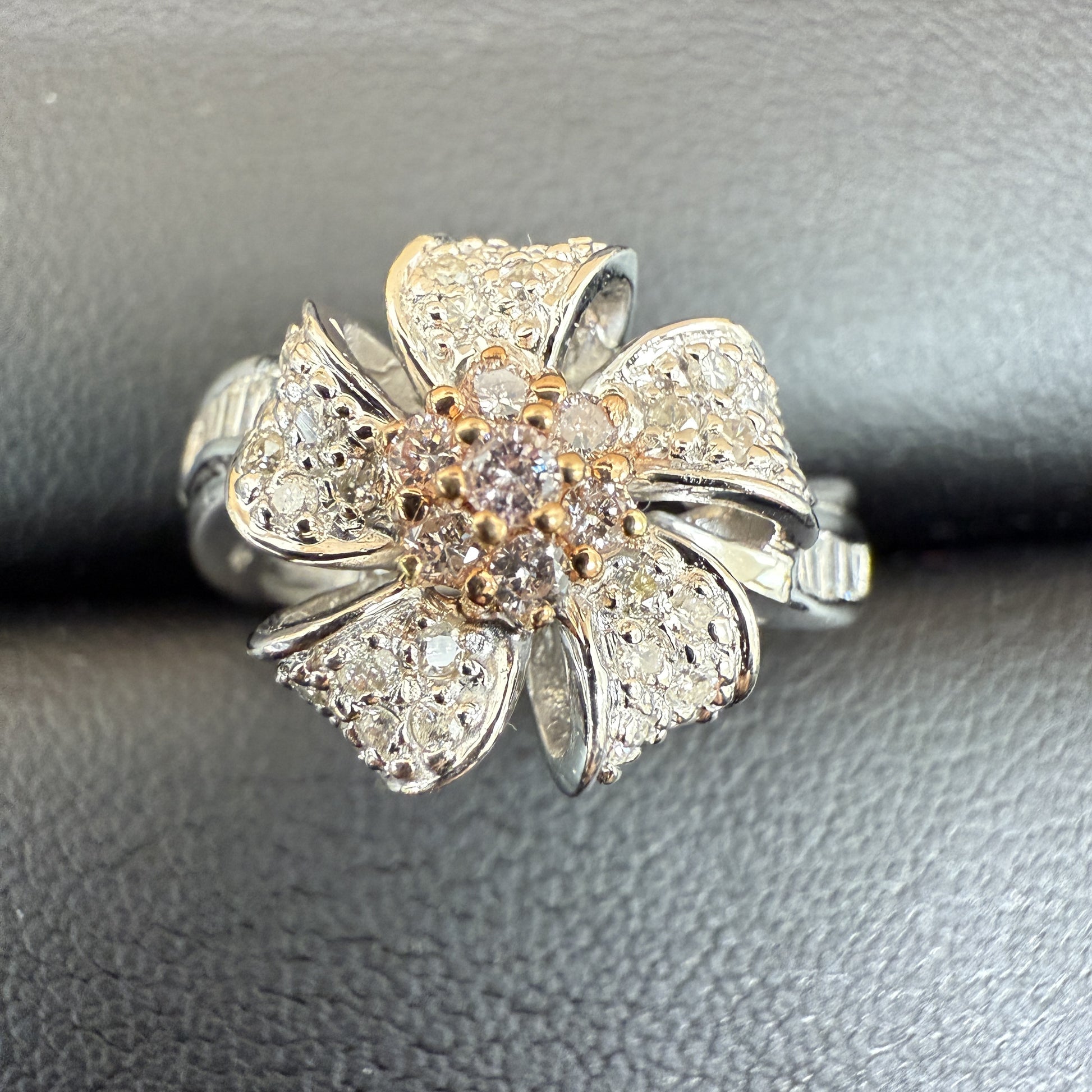 D0.58ct Pt900/K18 6.3g Ring 