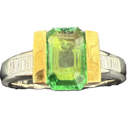 G1.756ct D0.315ct Pt900/K18 10.3g Ring 