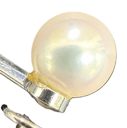 MIKIMOTO Pearl Diameter Approx. 6.2mm/6.4mm K14WG 2.8g Earrings 