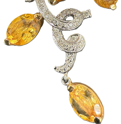 Colored Stone D0.50ct 750 21.3g Brooch 