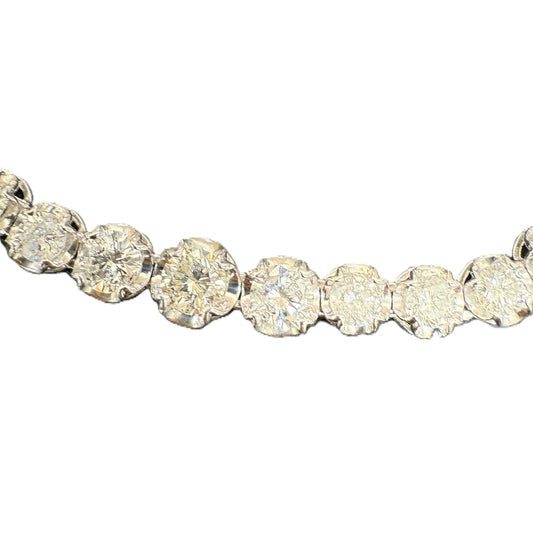 D10.01ct PT900/K18WG 24.2g Necklace 