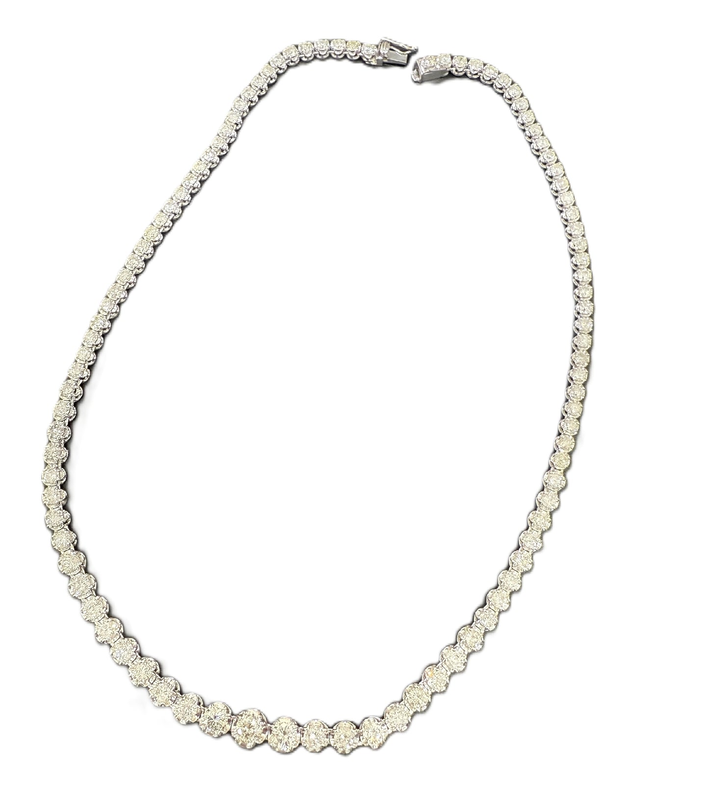 D10.01ct PT900/K18WG 24.2g Necklace 