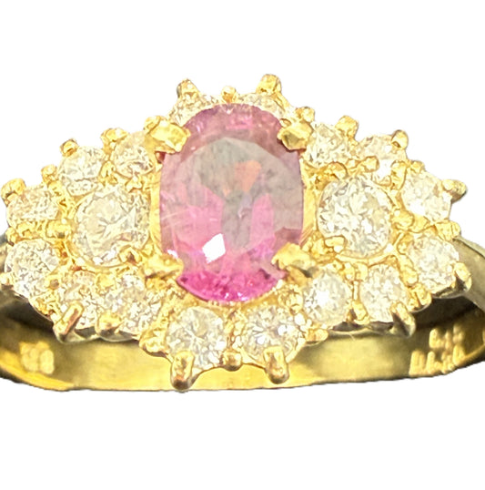 R0.45ct D0.30ct K18 2.3g Ring 