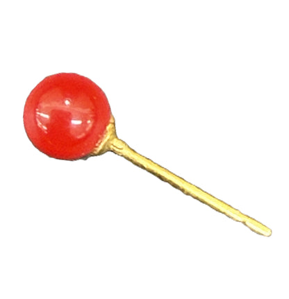 Colored Stone Diameter Approx. 4.1mm/1.2mm K18 0.3g Earrings 