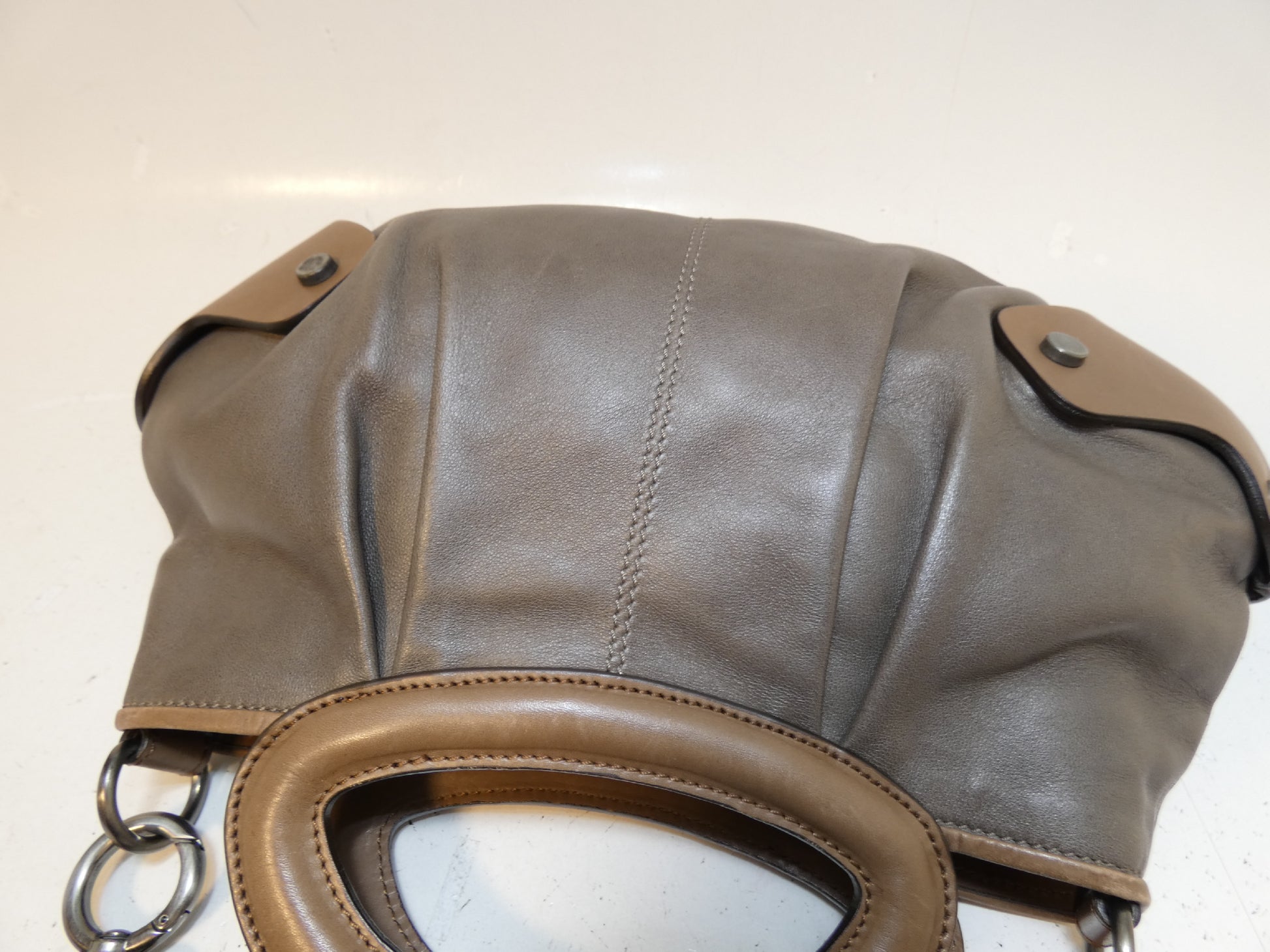 MARNI MARNI 2-way leather two-tone hand/shoulder bag