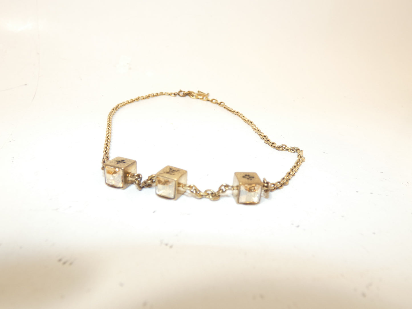 LOUIS VUITTON Cube Logo Necklace Necklace