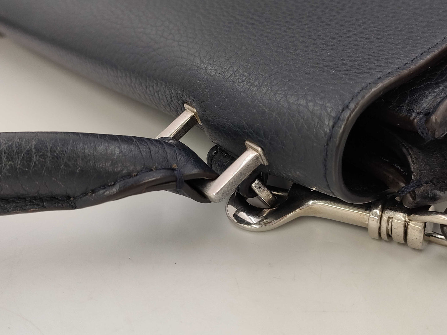 CELINE Trapeze Shoulder Bag Navy