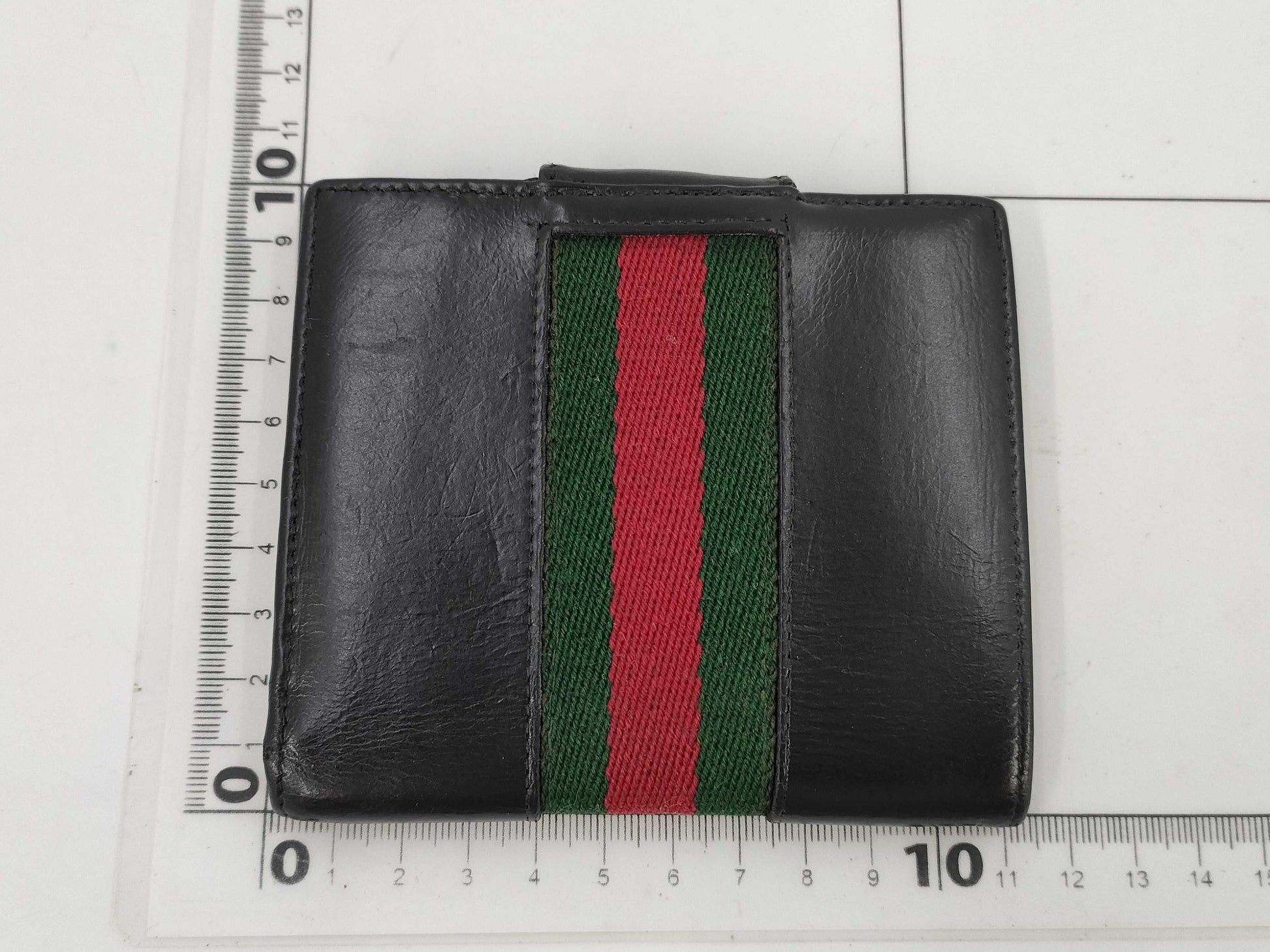 GUCCI Sherry Line Leather Mini Wallet