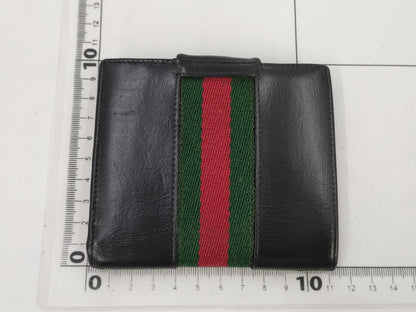 GUCCI Sherry Line Leather Mini Wallet