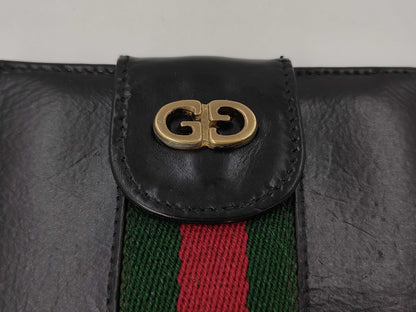 GUCCI Sherry Line Leather Mini Wallet