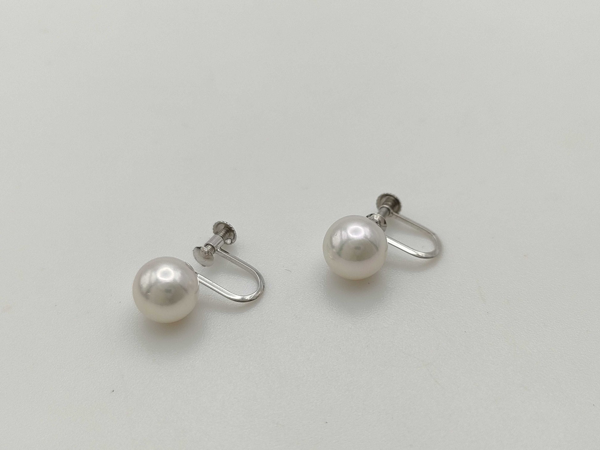 Pearl diameter: approx. 7.8-7.9mm, PT900, 2.4g, earrings 
