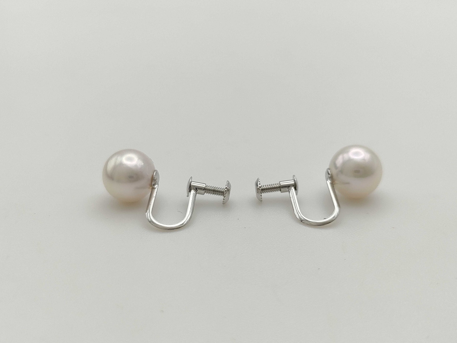 Pearl diameter: approx. 7.8-7.9mm, PT900, 2.4g, earrings 