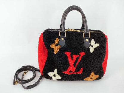 LOUIS VUITTON Monogram Teddy Speedy Bandouliere 25 M55423 Handbag