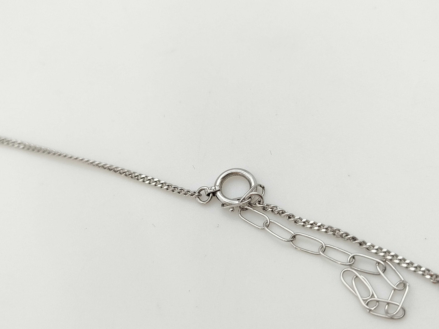 E0.12ct Diamond PT900/850 4.0g Necklace 