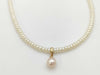 Semi-round pearl diameter: approximately 3.8-4.1mm, pearl diameter: approximately 7.1mm, 18K gold, 11.0g, necklace 