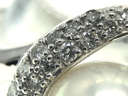 Pearl diameter: approx. 9.2mm, D0.43ct, PT900, 9.4g, Ring 