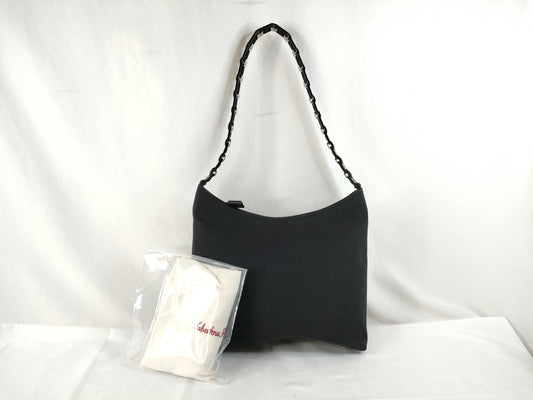 Salvatore Ferragamo Black Nylon Shoulder Bag