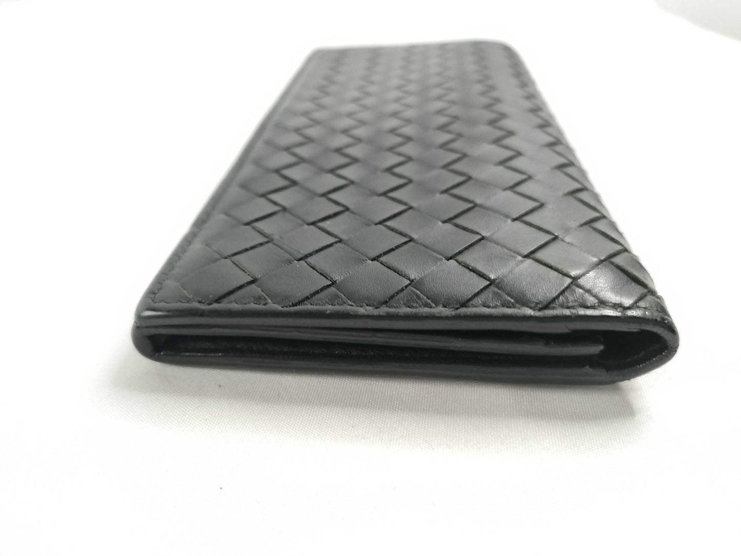 BOTTEGA VENETA Intrecciato Bottega Long Wallet Black Wallet