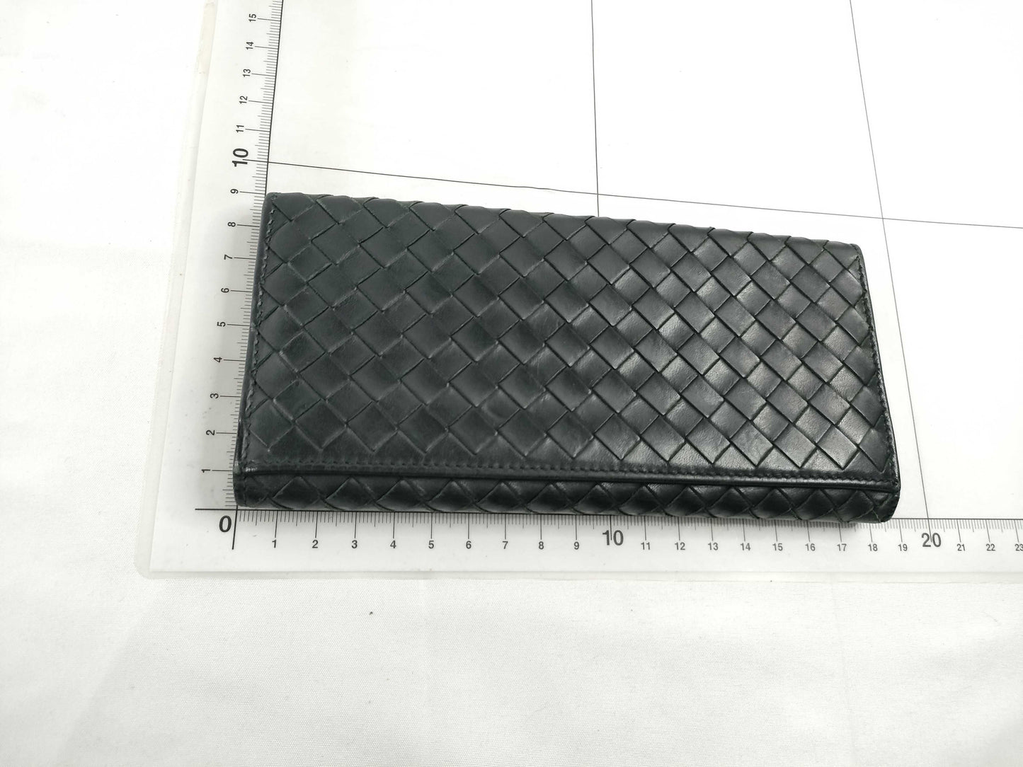 BOTTEGA VENETA Intrecciato Bottega Long Wallet Black Wallet