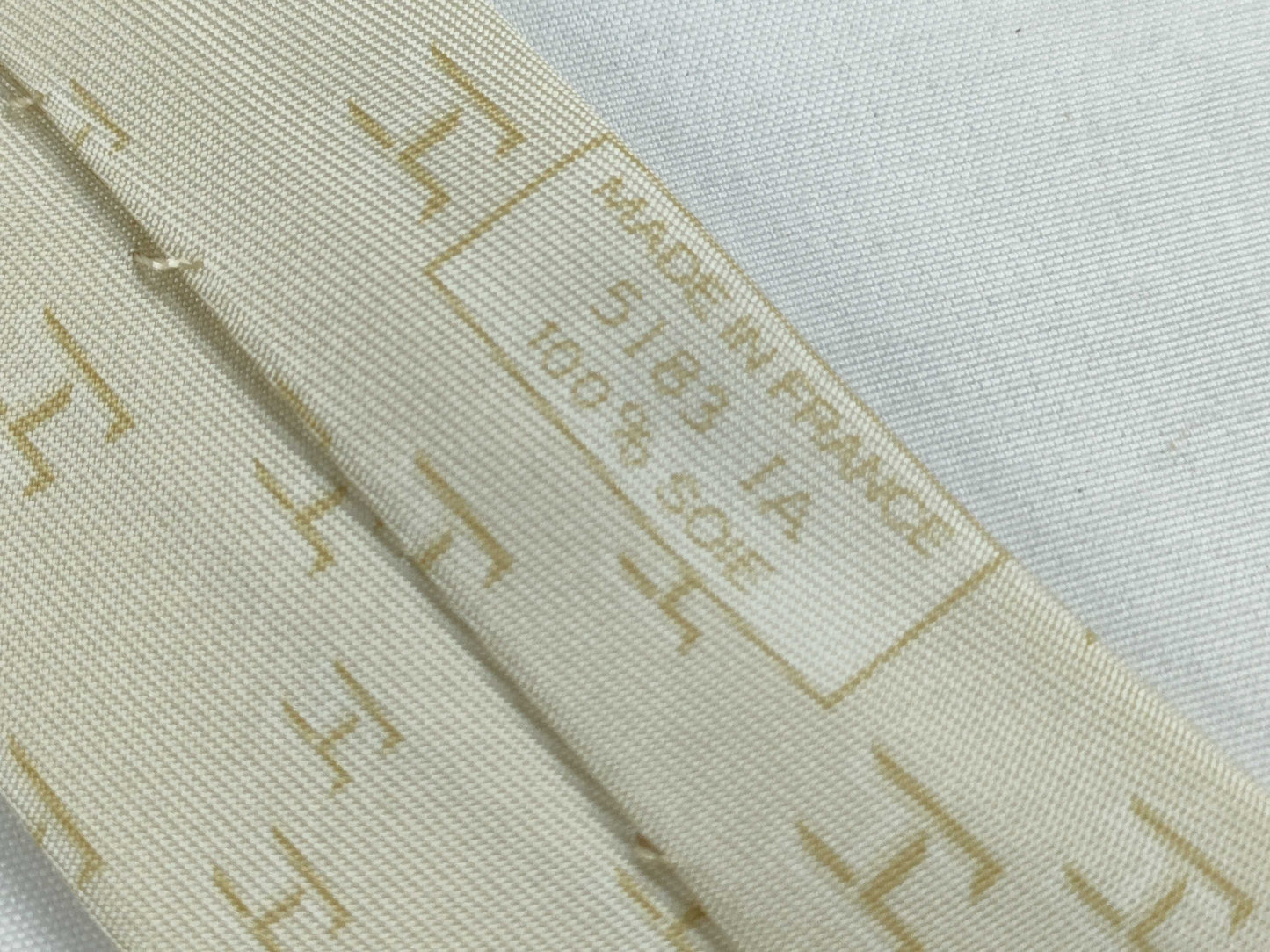 HERMES Hermes Tie Cream Other Accessories