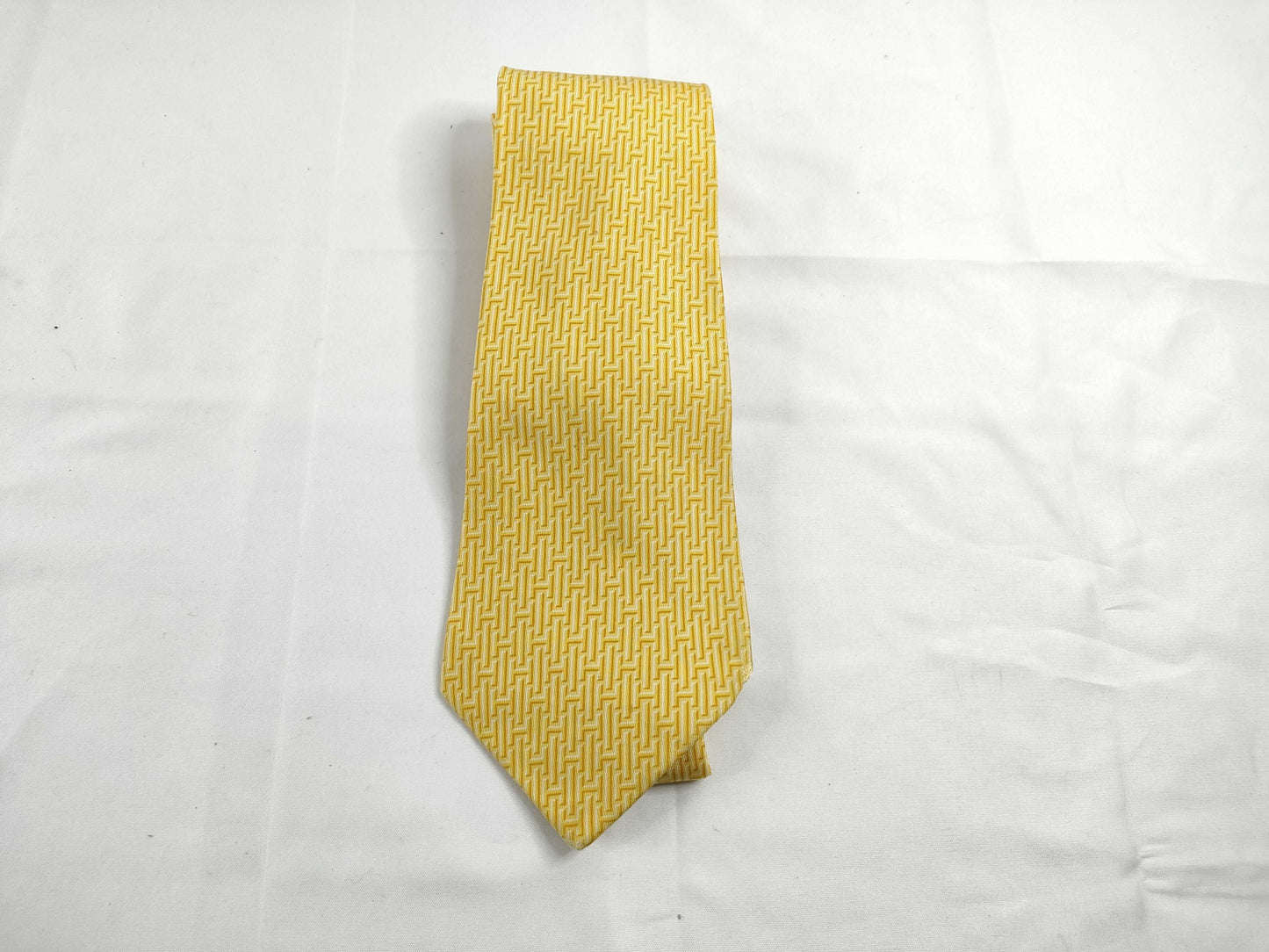 HERMES Hermes Tie Yellow Other Accessories