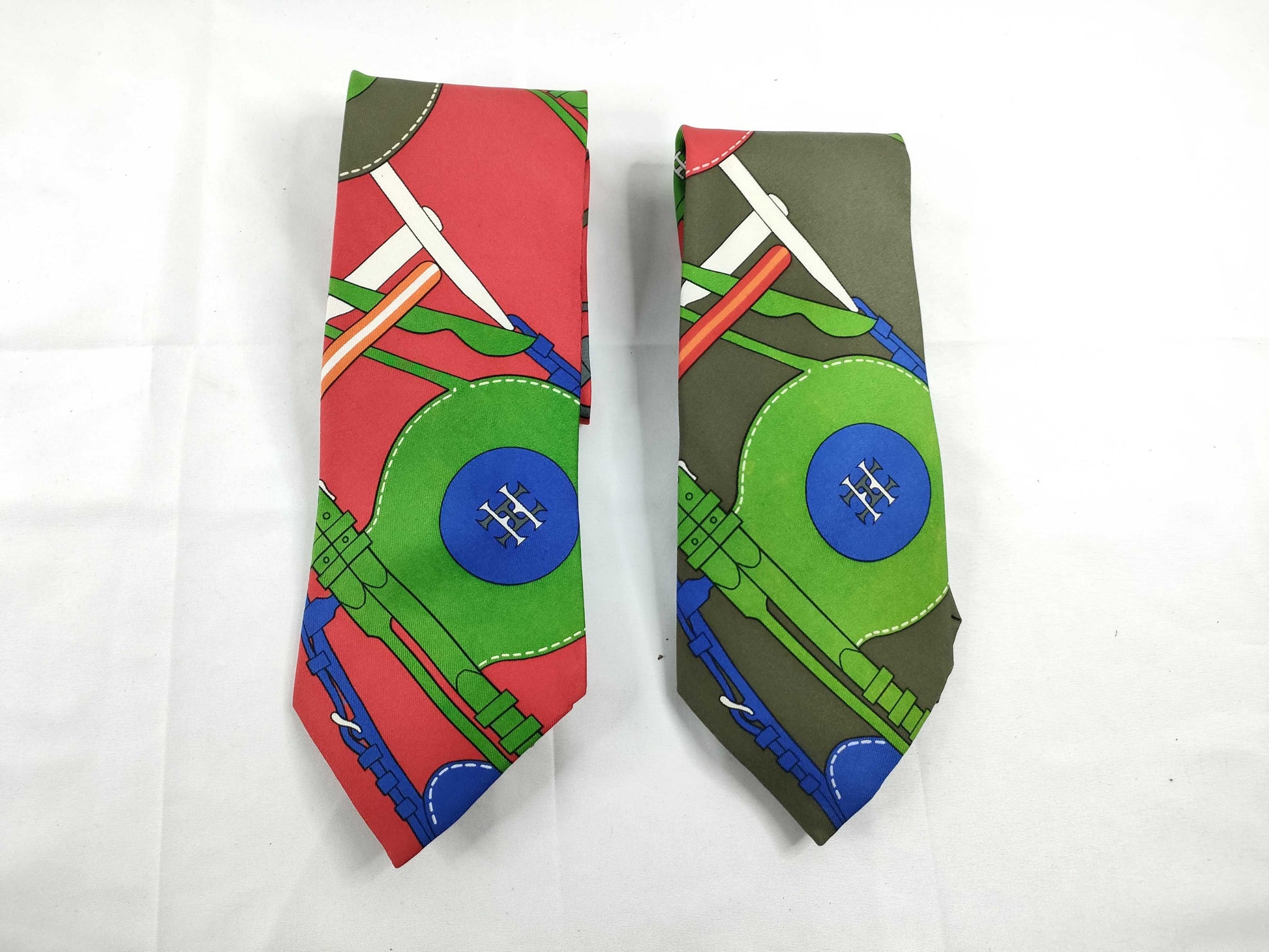 HERMES Tie and Scarf Pattern Set of 2 Other Accessories