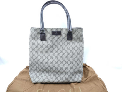 GUCCI GG Supreme Tote Bag 131220 Brown Tote Bag