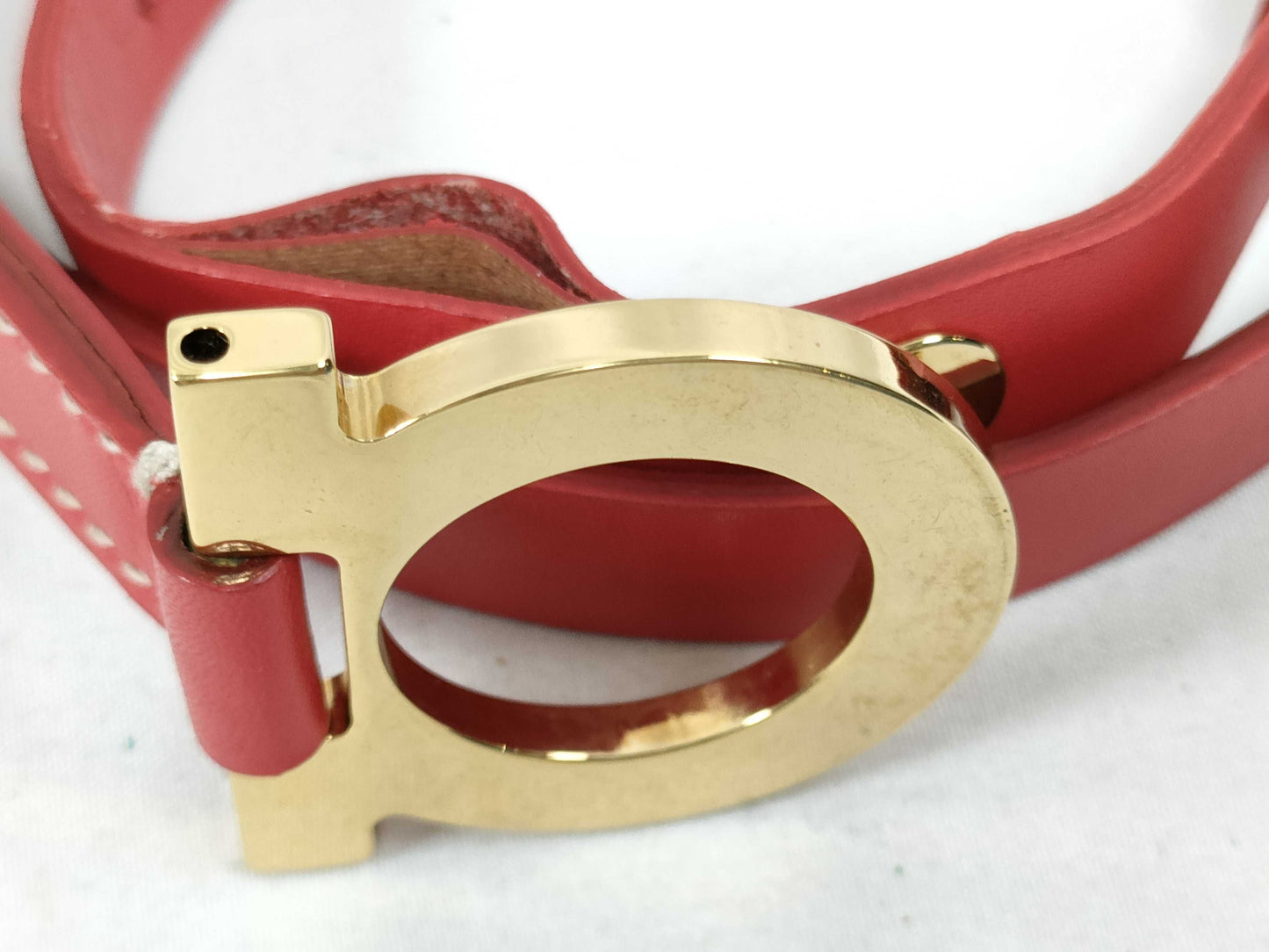Salvatore Ferragamo Gancini Leather Belt