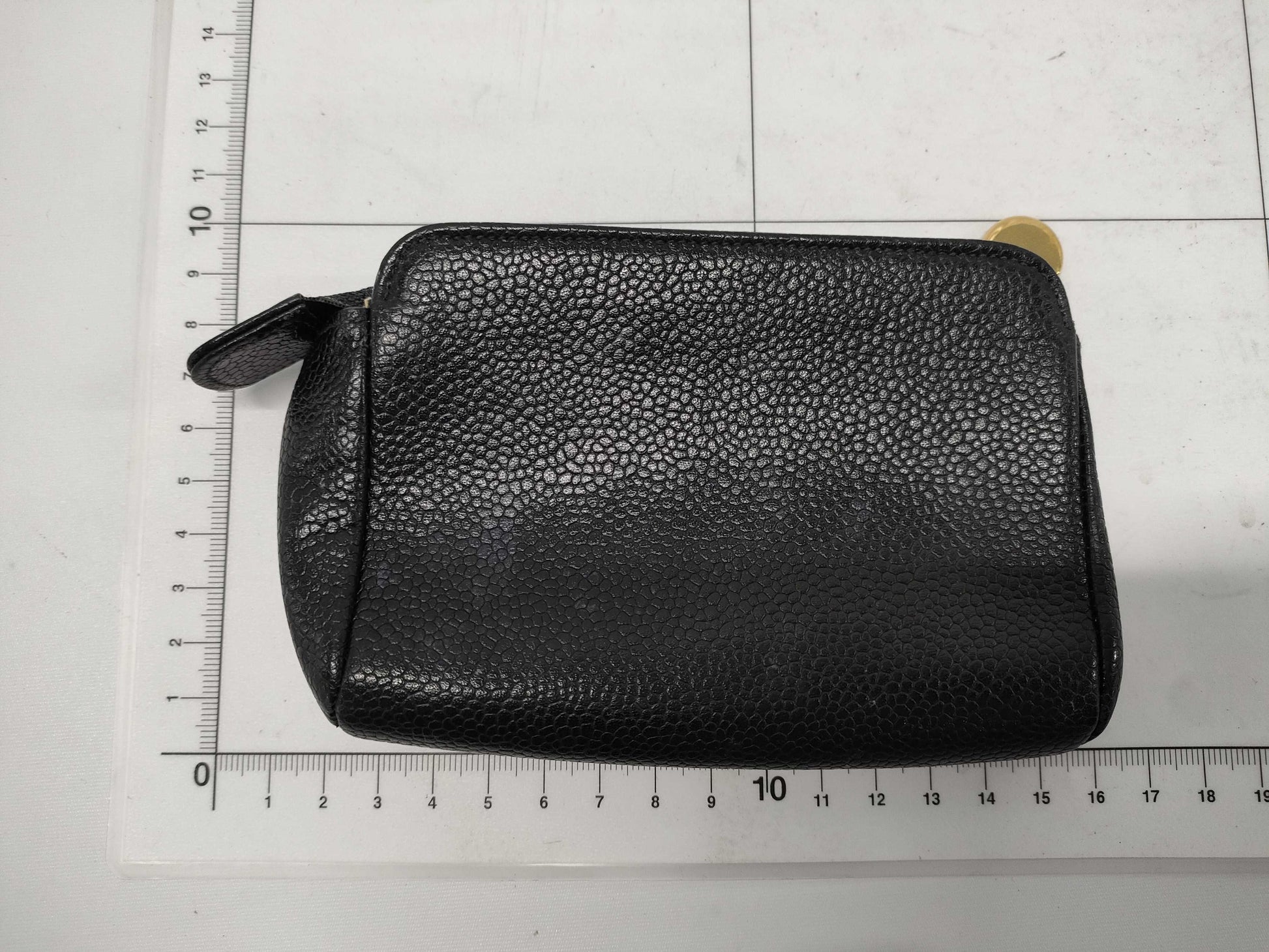 CHANEL Mini Pouch with Large Coco Mark, Caviar Skin, Black