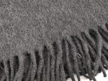 HERMES Large Scarf, 100% Cashmere, Gray