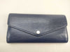 LOUIS VUITTON Epi Wallet, Louis Vuitton Epi Sarah in Indigo Blue, M60585, with Initials, Accessories: Dust Bag/Box, Wallet