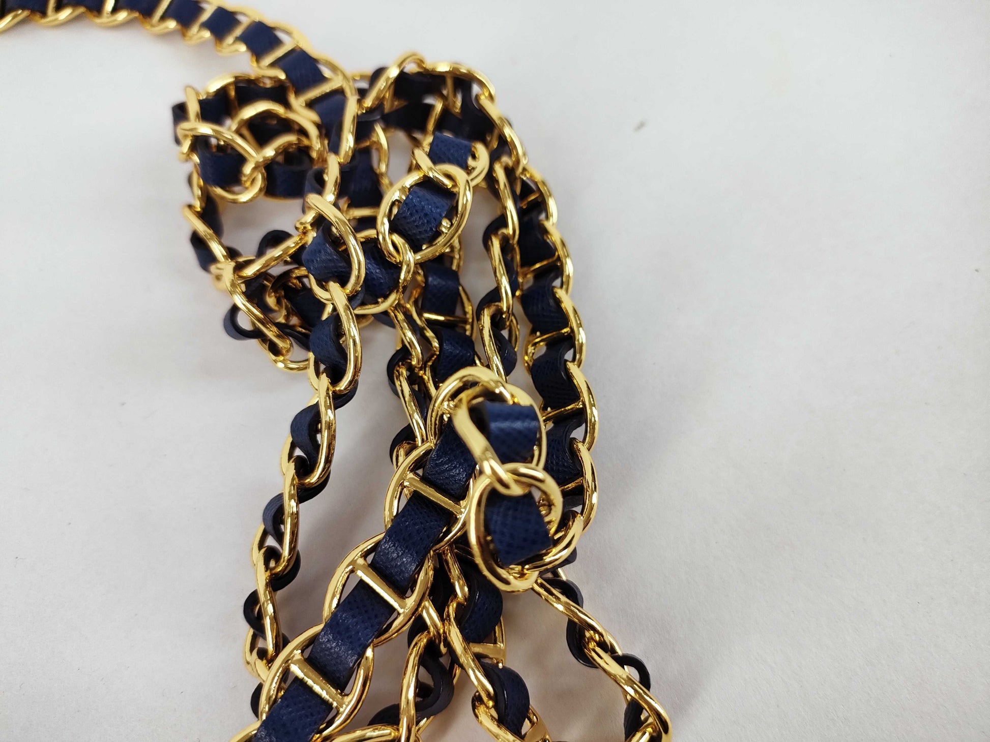 PRADA Nylon Prada Nylon Chain Shoulder Bag 1BH085 Blue