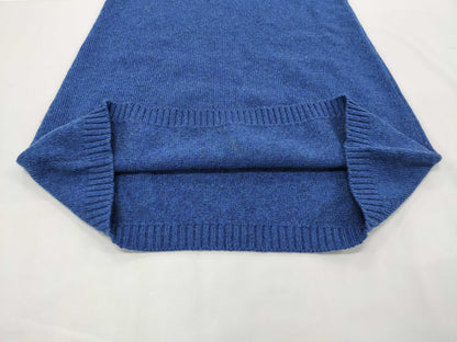 CHANEL CHANEL Dress P57393K07487 Size 34 100% Cashmere Pearl Button Blue Dress