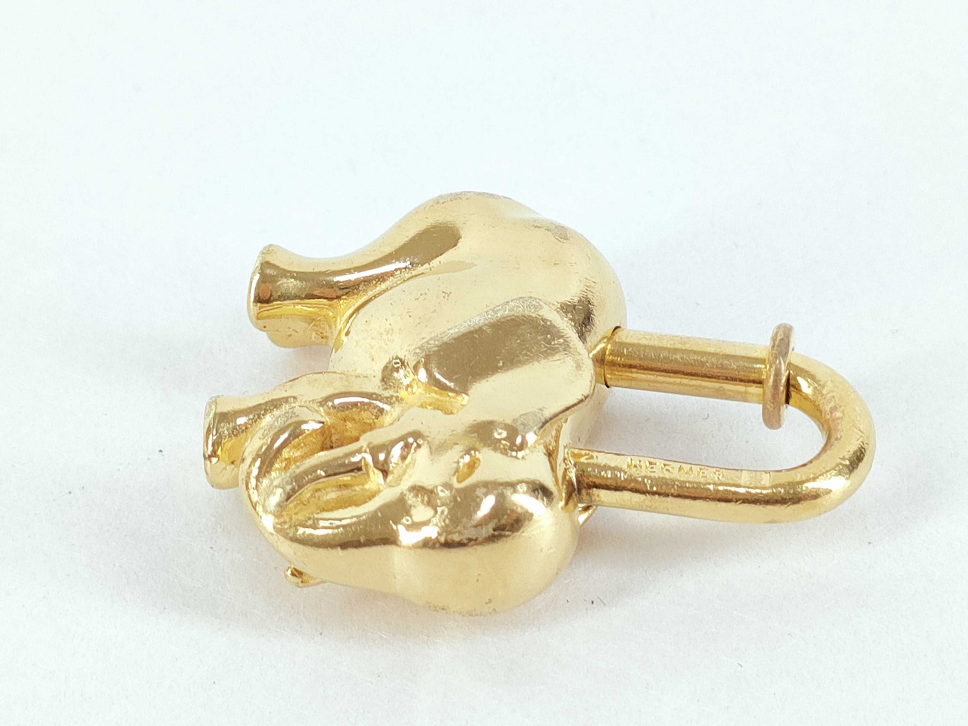 HERMES Cadena Bag Charm Elephant Gold Charm