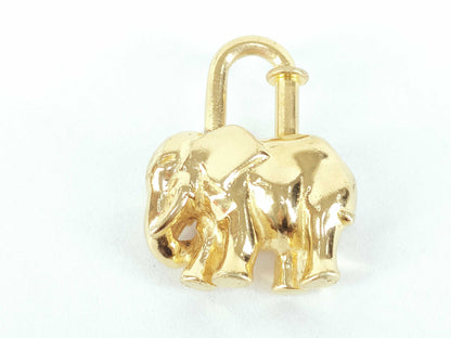 HERMES Cadena Bag Charm Elephant Gold Charm