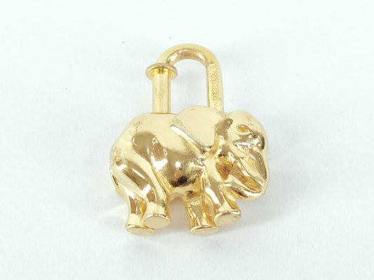 HERMES Cadena Bag Charm Elephant Gold Charm