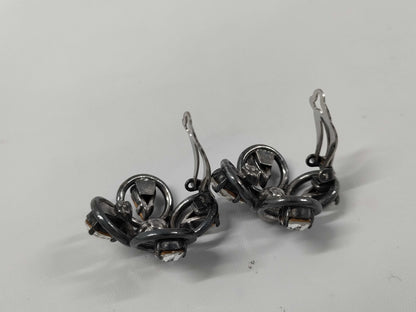 CHANEL CHANEL Earrings Drop Stone Coco Mark Gunmetal 96P Earrings