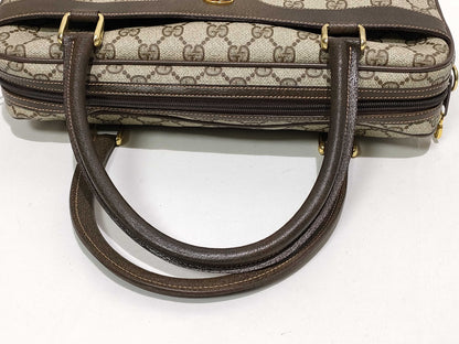GUCCI Old Gucci GG Pattern Handbag with Shoulder Strap