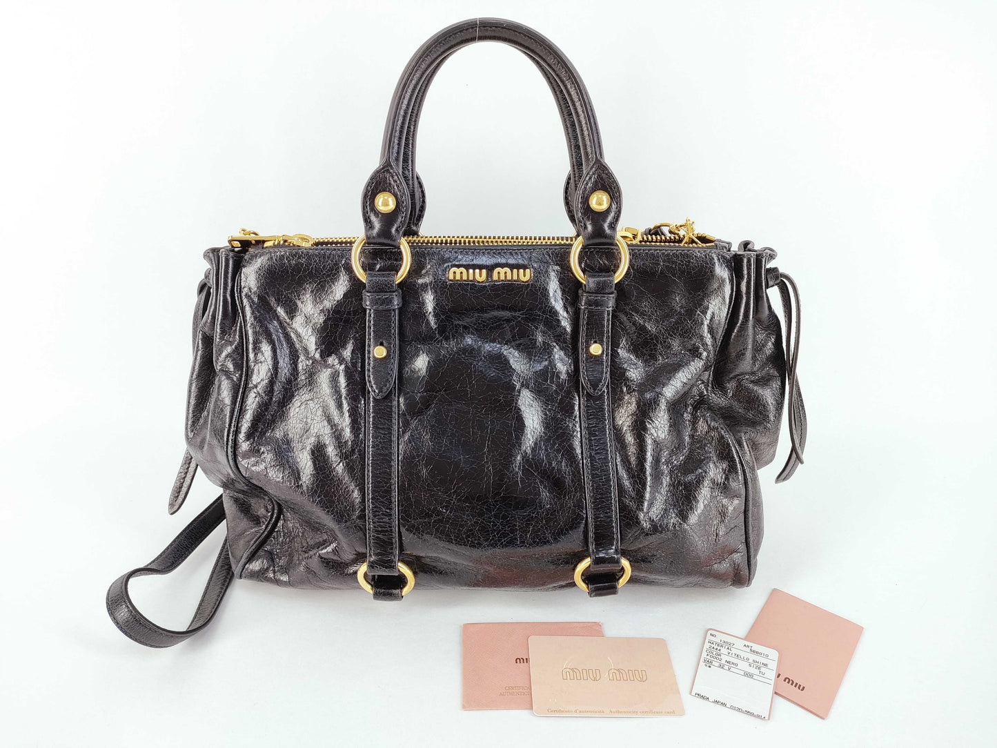 Miu Miu 2-way handbag/shoulder bag, Vitello Luxe leather handbag